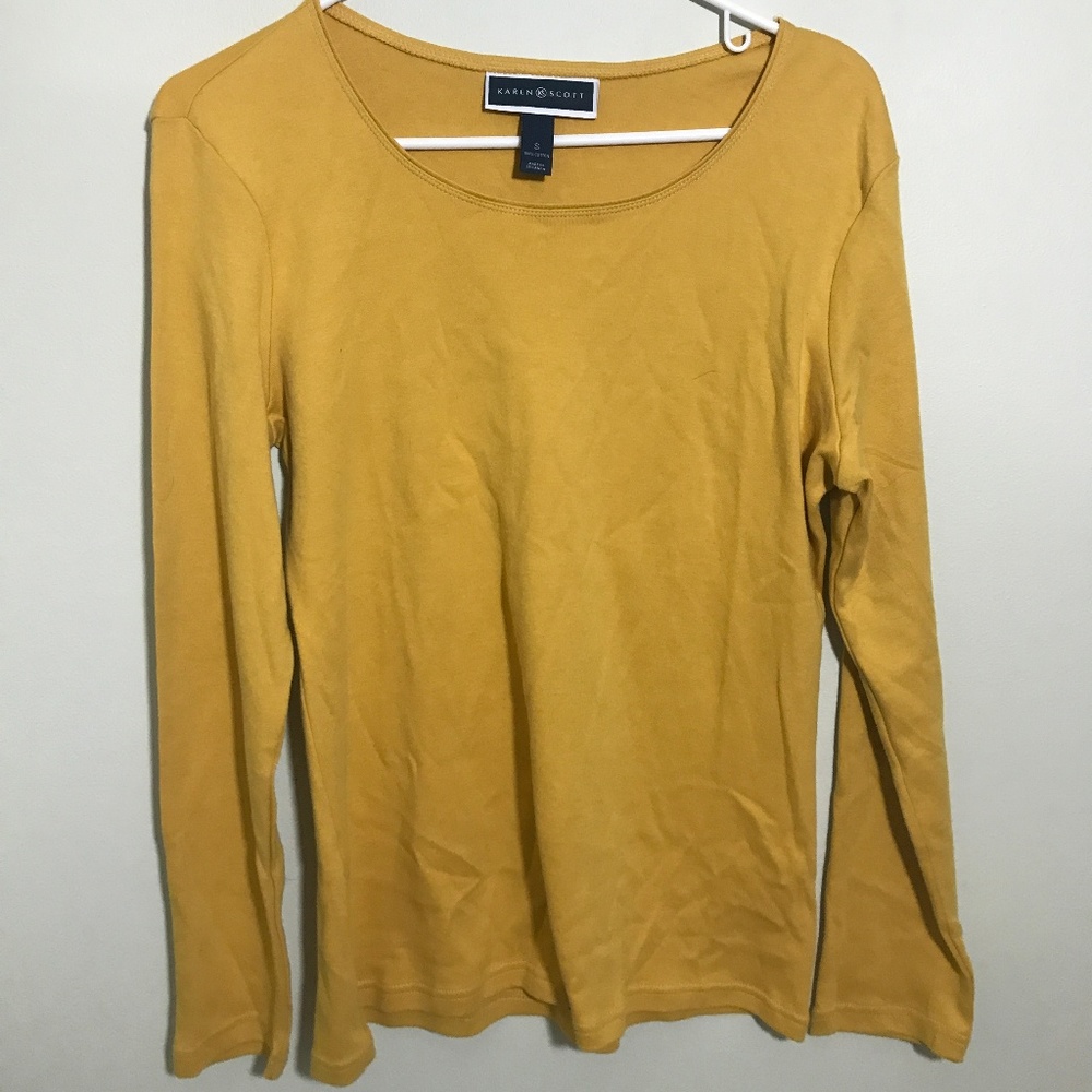 Karen Scott yellow shirt